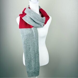 Krimson Klover Wool Blend Knit Red and‎ Gray Scarf